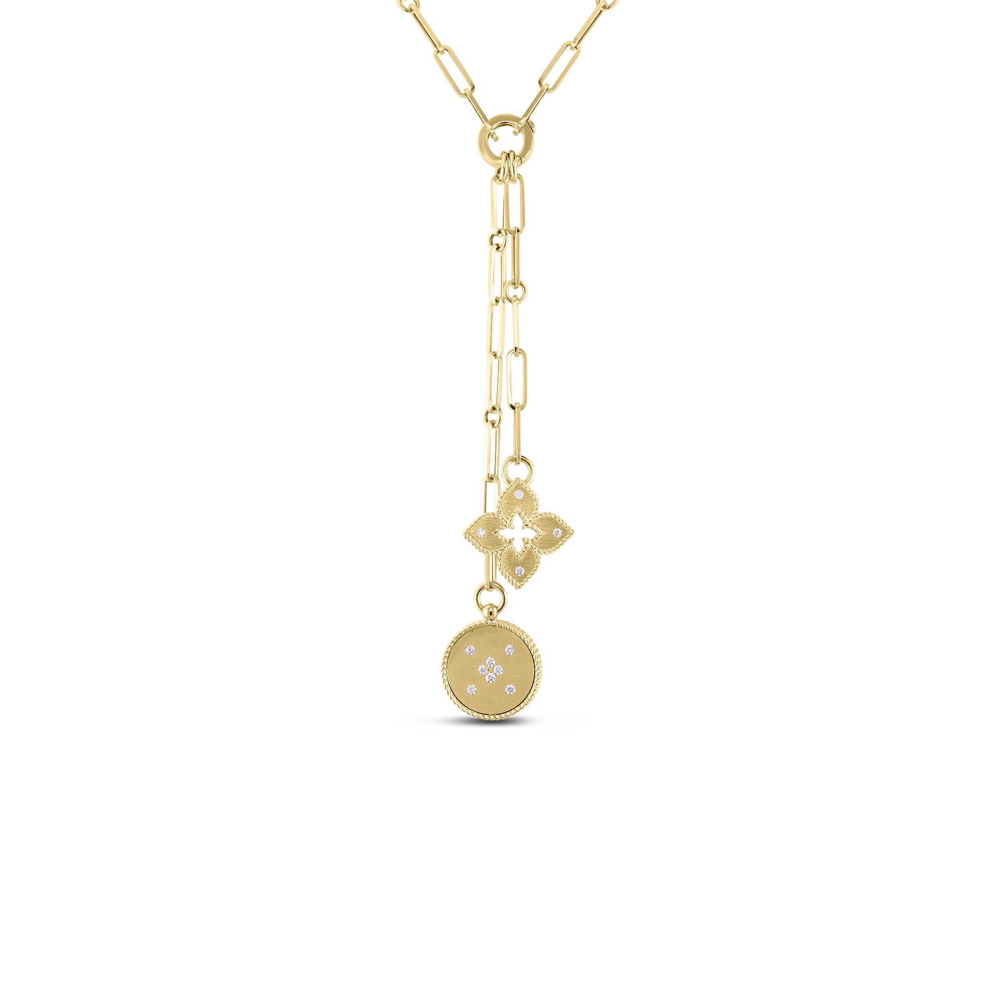 18K YELLOW GOLD JASMINE DIAMOND & MOTHER OF PEARL BUTTERFLY NECKLACE -  Roberto Coin - North America