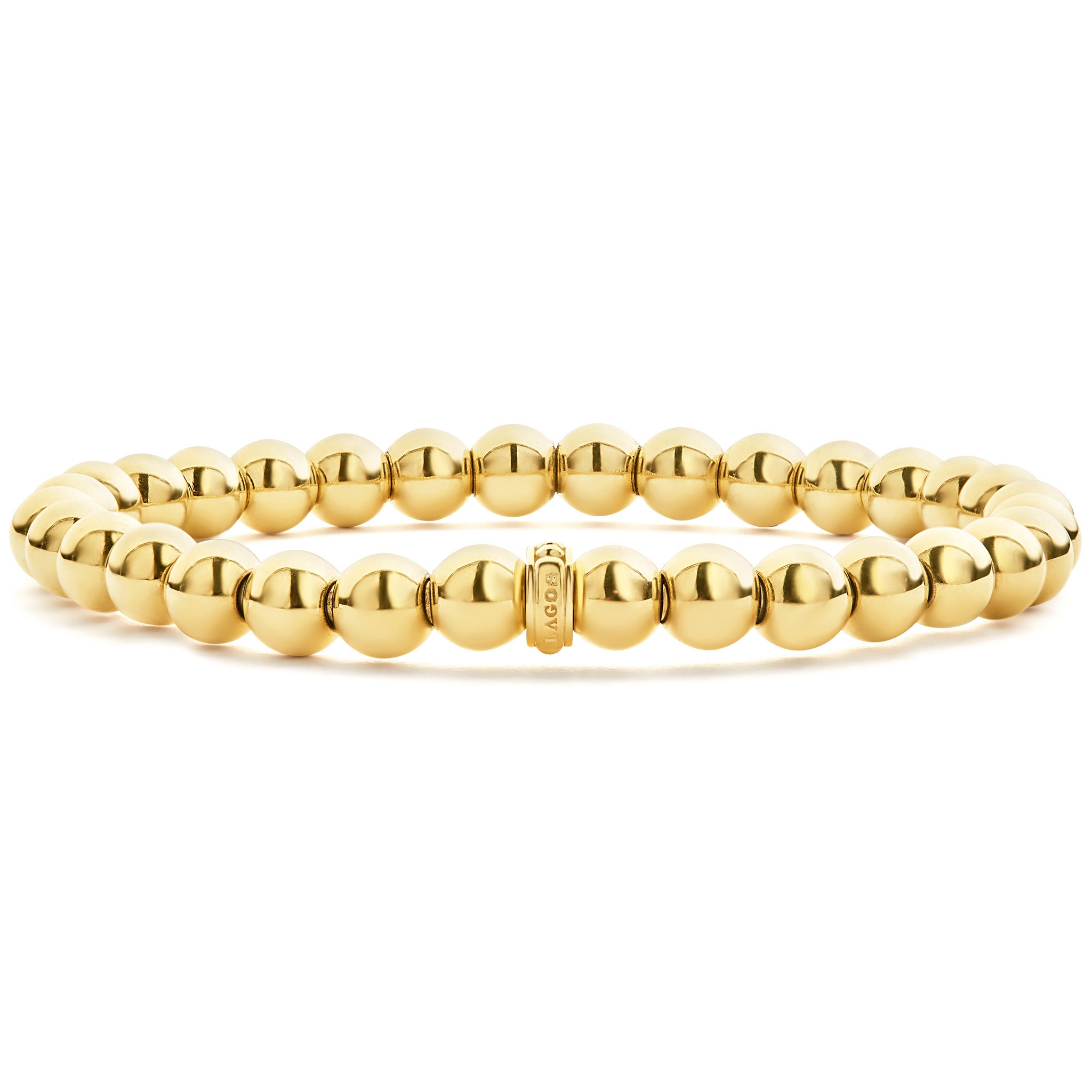 Caviar Gold 6mm Gold Bead Bracelet Little Switzerland