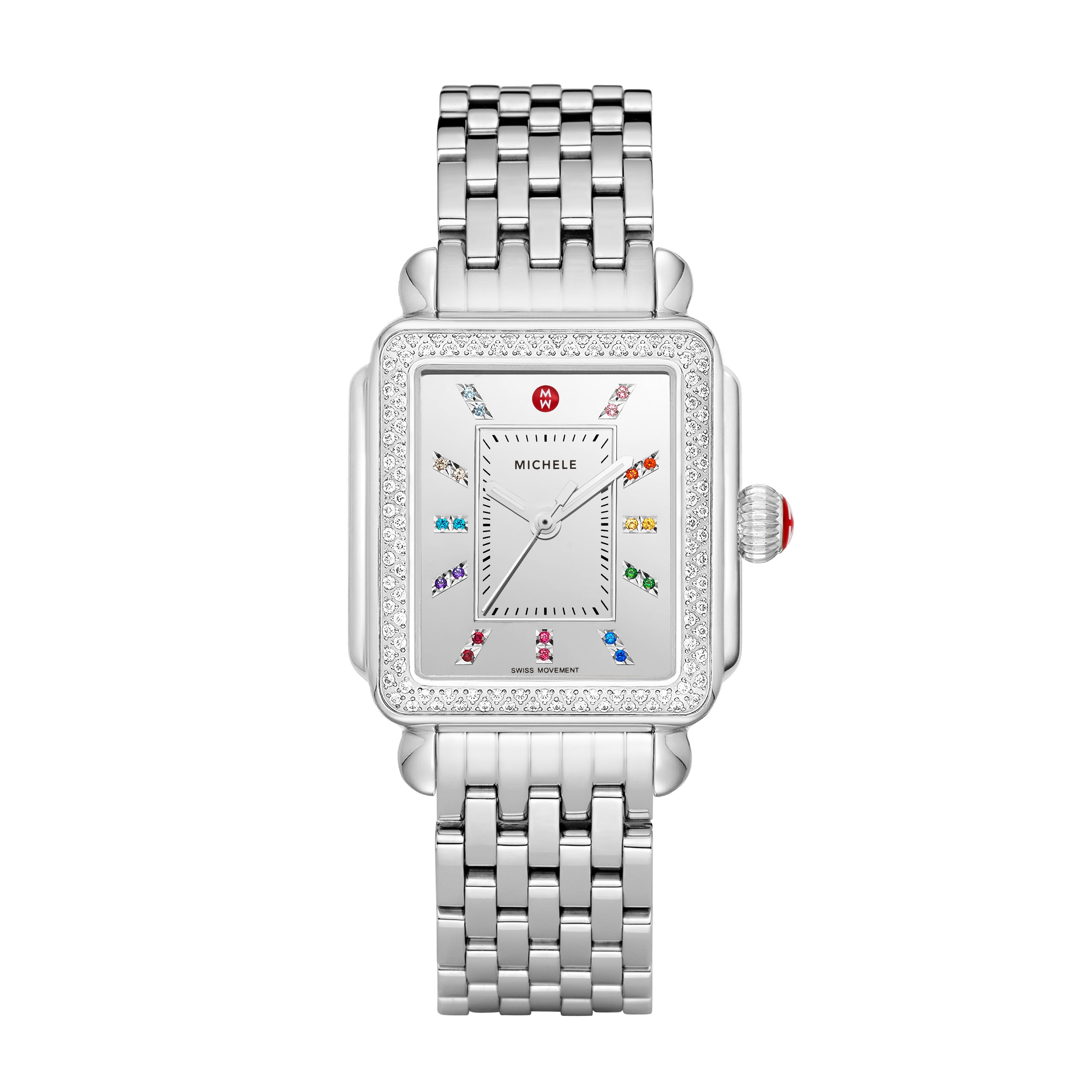 Deco Carousel Dial Stainless Steel Diamond Watch – Little Switzerland