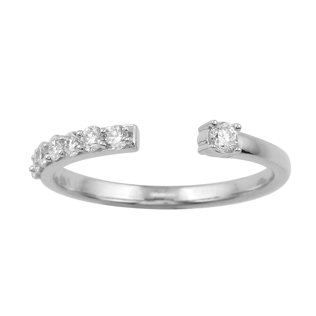 0.30 ctw. Lab-Created Diamond Open Band in 14K White Gold