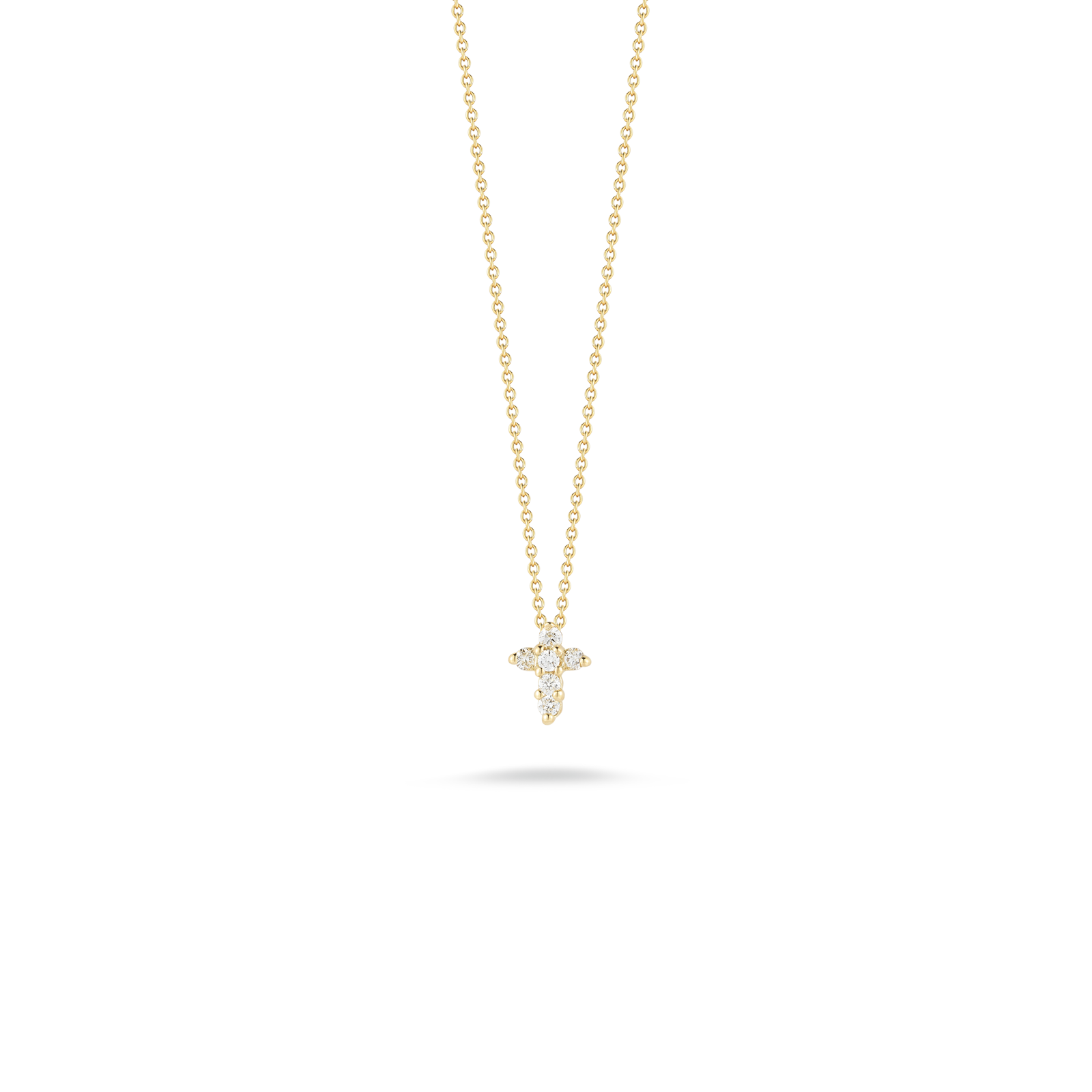 18K Yellow Gold Baby Cross Pendant With Diamonds Little Switzerland