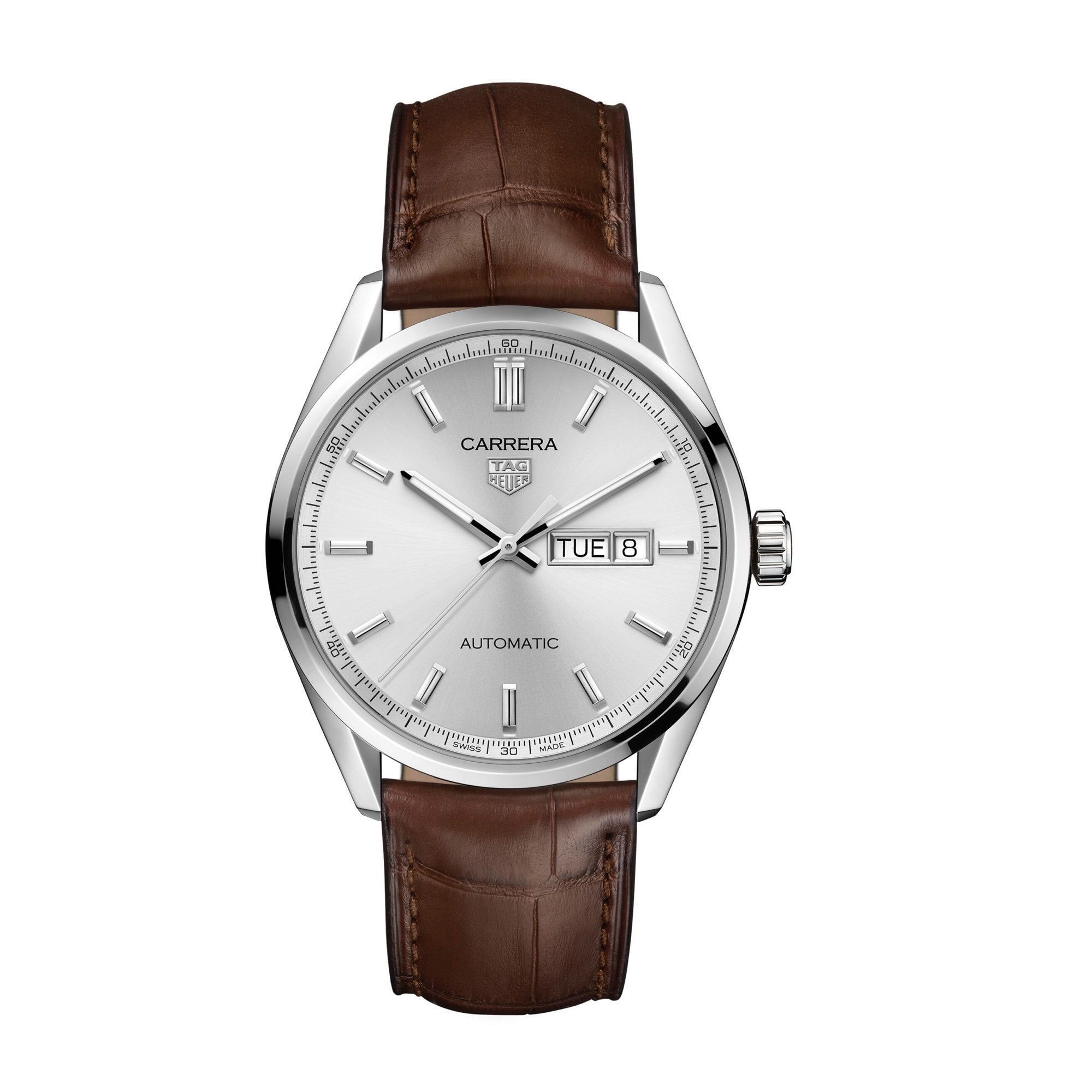 【ジャスティン】TAG Heuer CARRERA CALIBRE5 TAG Heuer Carrera Calibre 5 Automatic Mens Grey Watch – Little