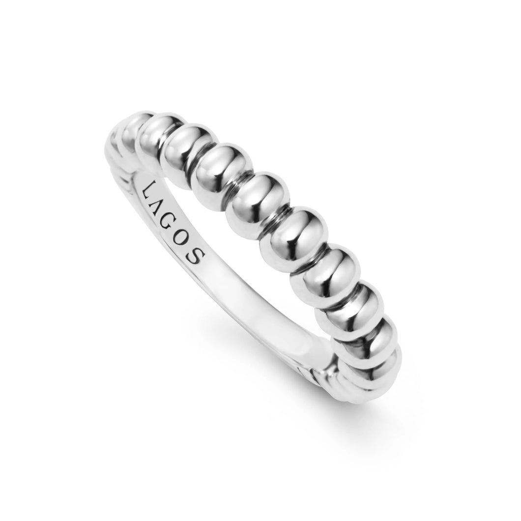 Signature Caviar Fluted Stacking Ring