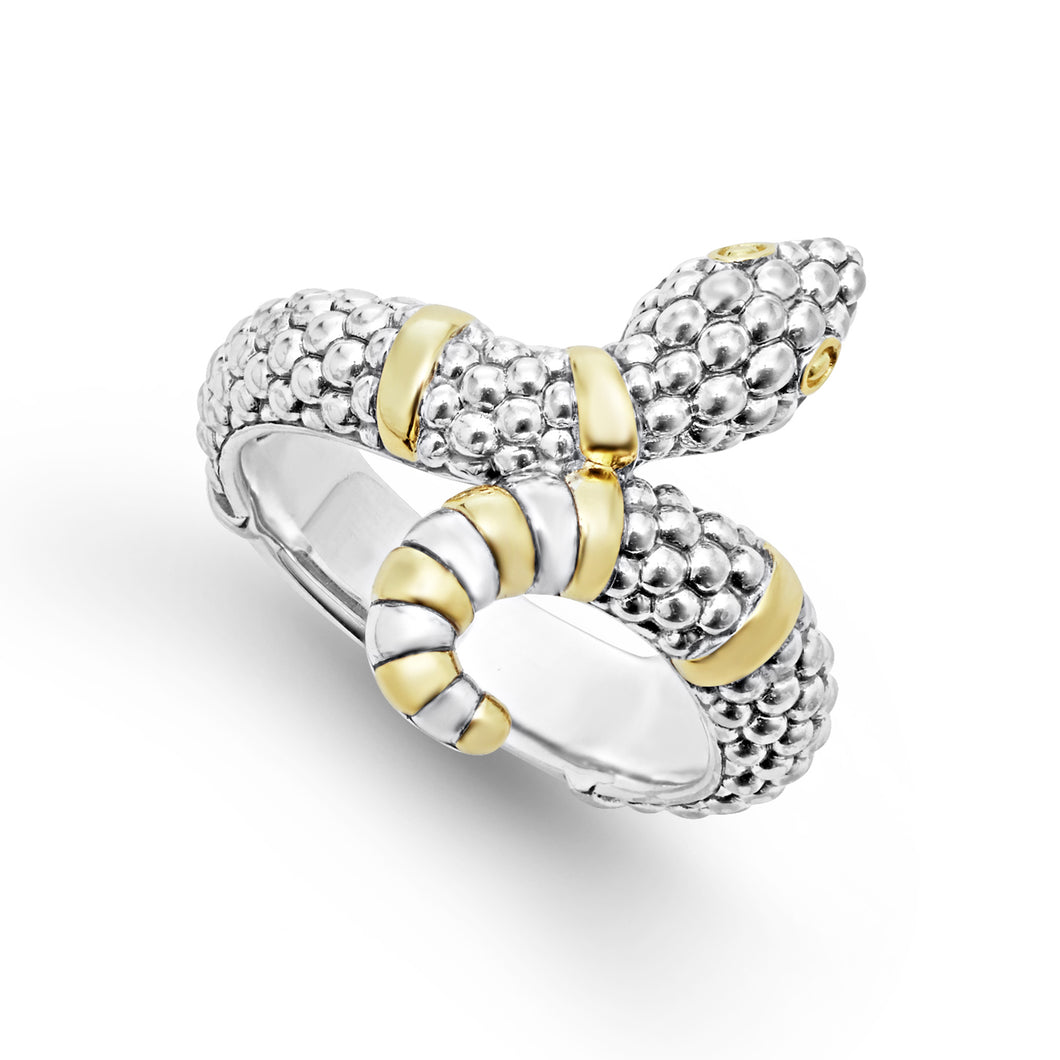 Rare Wonders Two-Tone Snake Ring