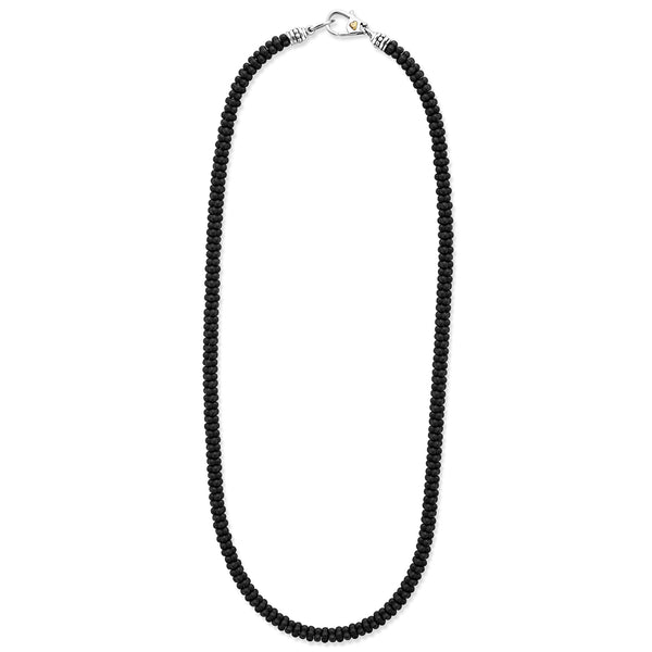Black Caviar Matte Ceramic Necklace