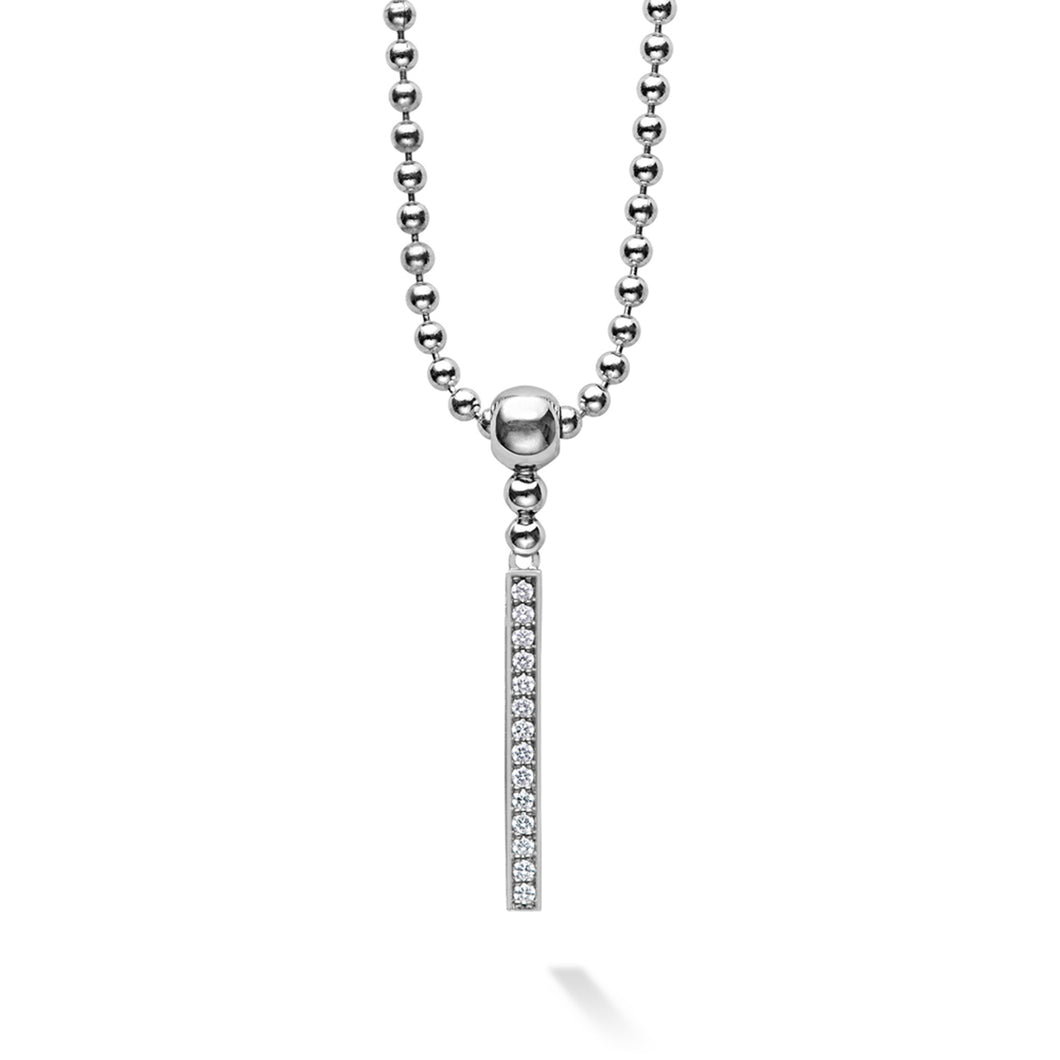 Caviar Spark Linear Diamond Pendant Necklace