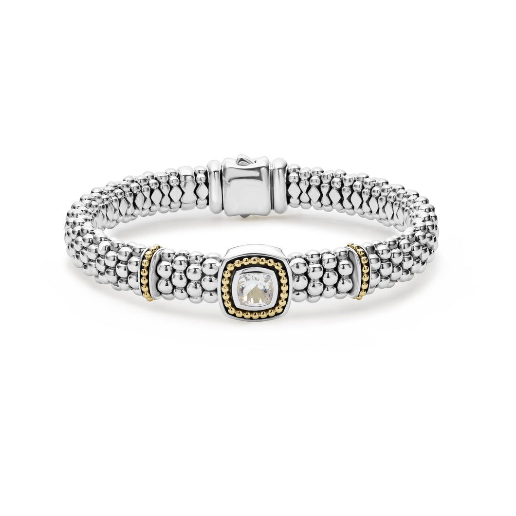Rittenhouse White Topaz Caviar Bracelet | 9mm
