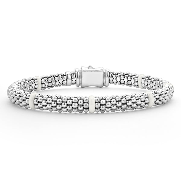 Ceramic Station Caviar Bracelet | 6mm