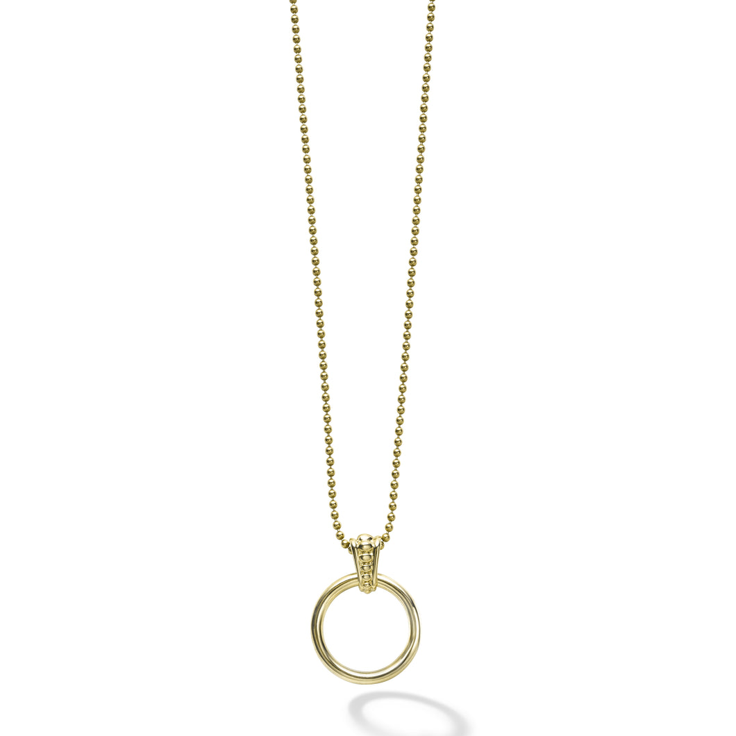 Meridian 18K Gold Circle Pendant Necklace