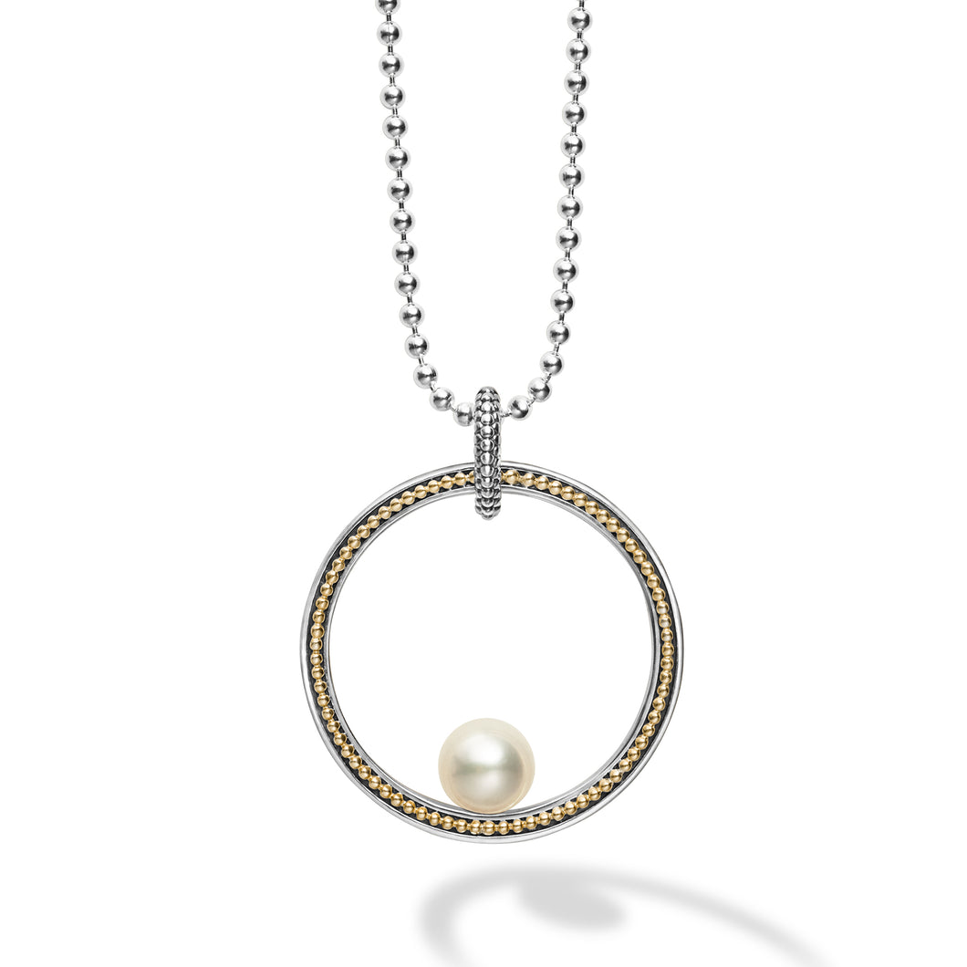 Luna Circle Pearl Statement Necklace