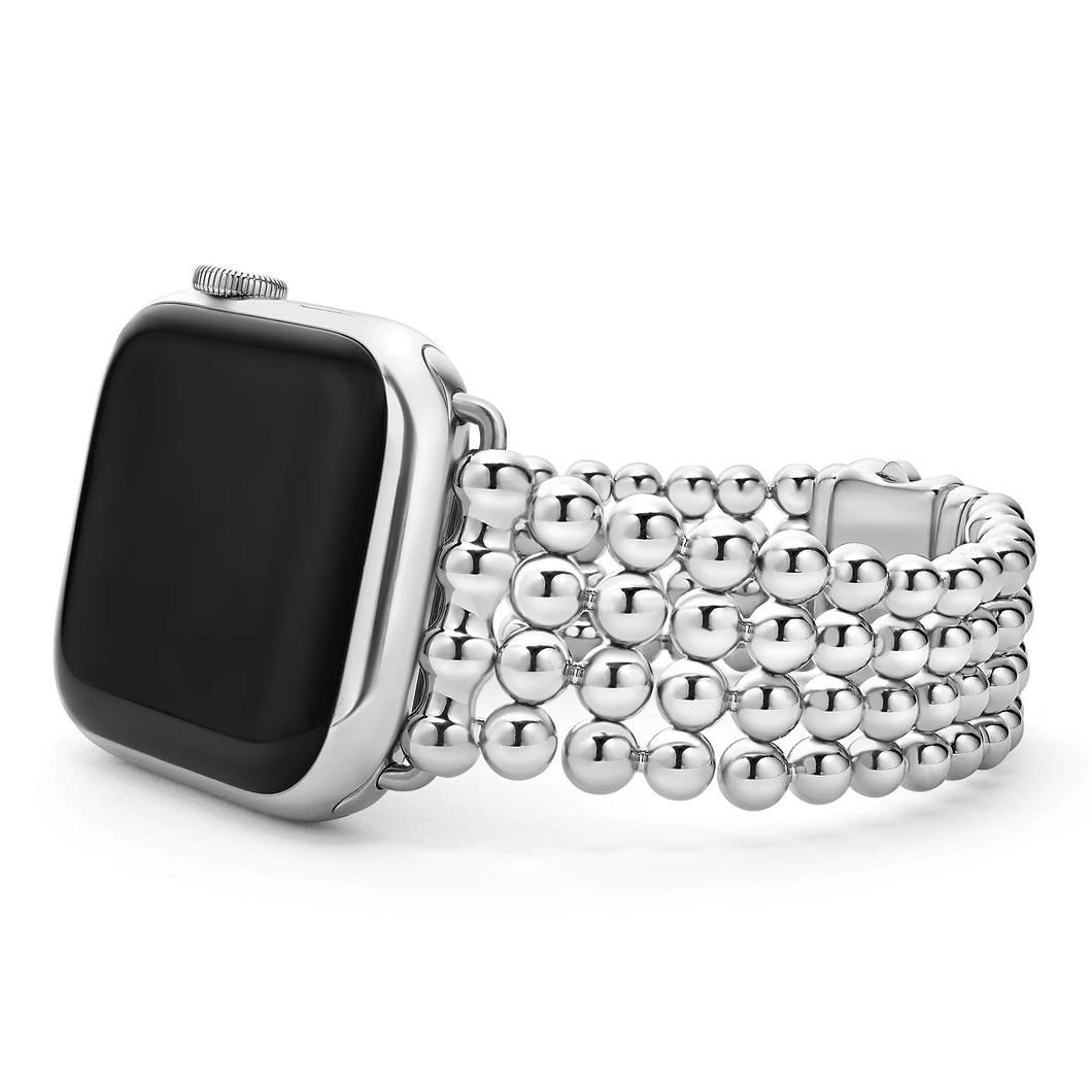 Smart Caviar Stainless Steel Infinite Caviar Beaded Watch Bracelet - 42mm-49mm