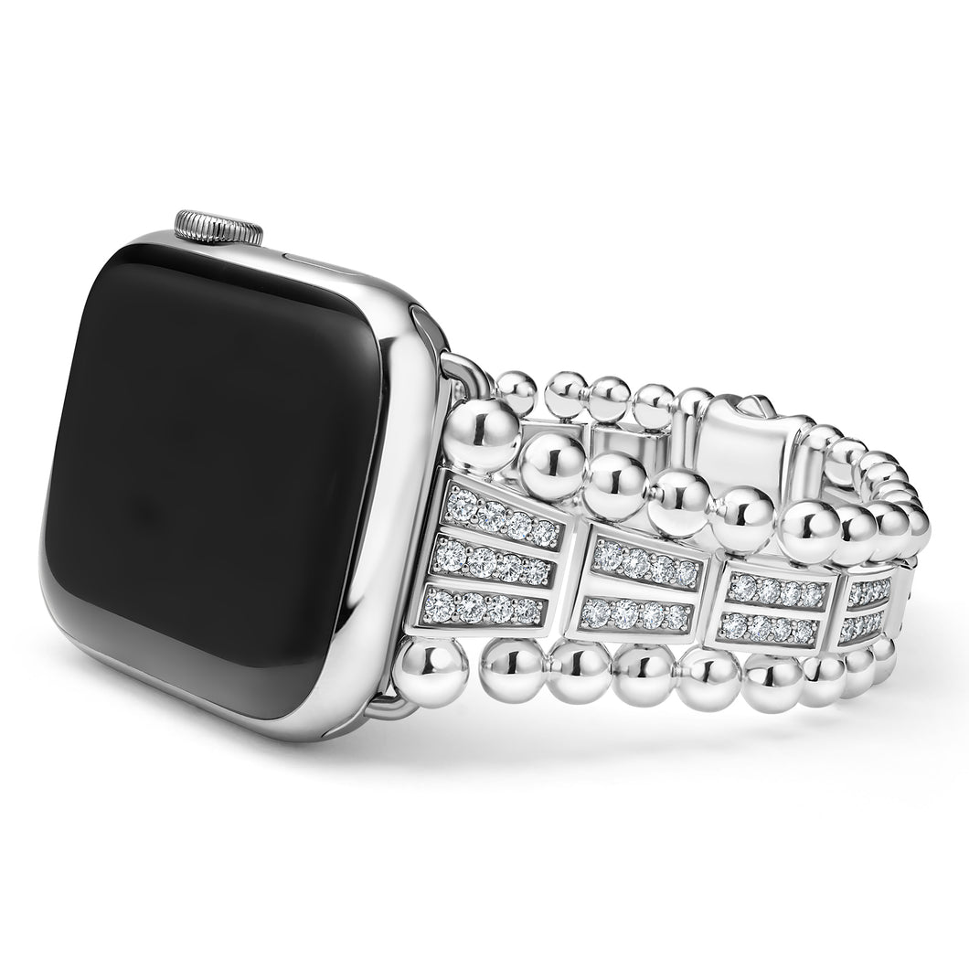 Smart Caviar Sterling Silver Diamond Bracelet