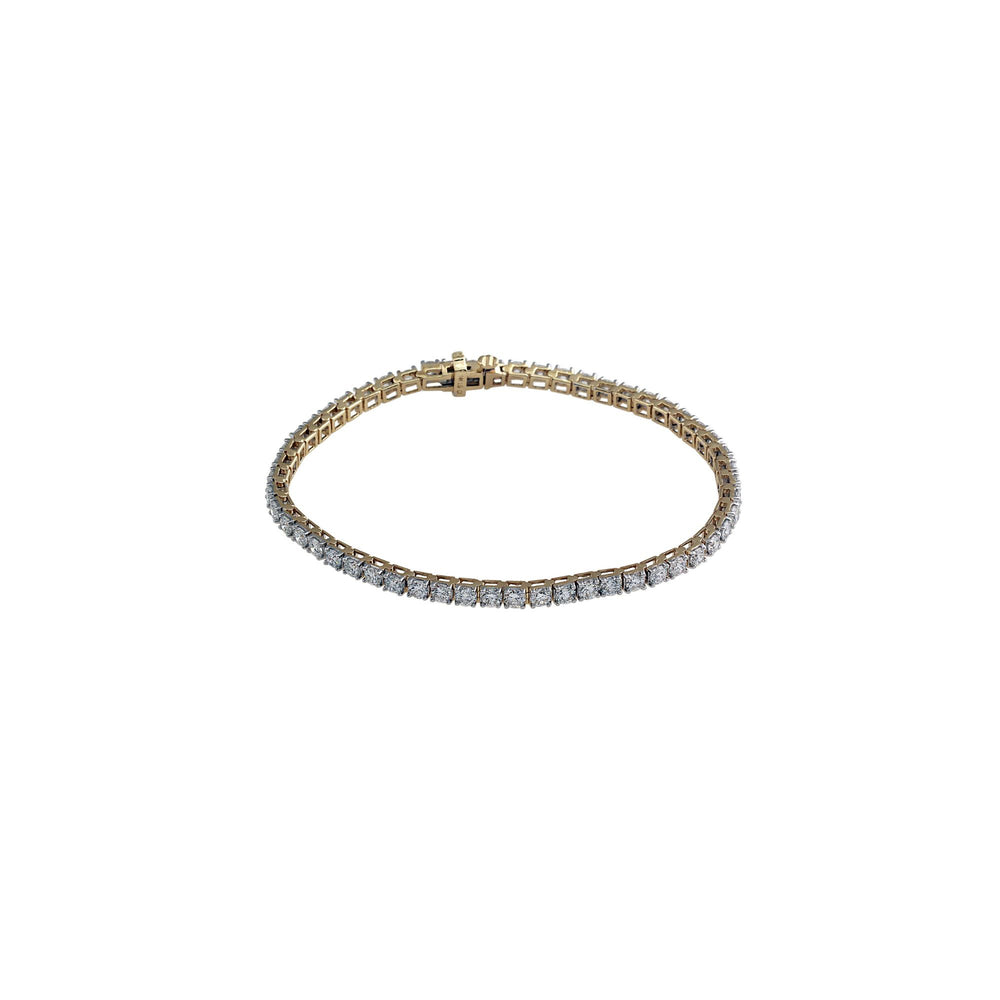 Bracelet Tennis En Or Rose 14K 585 - 5,23 Cts De Diamants Ronds Naturels - Unisexe - Neuf Avec étiquettes