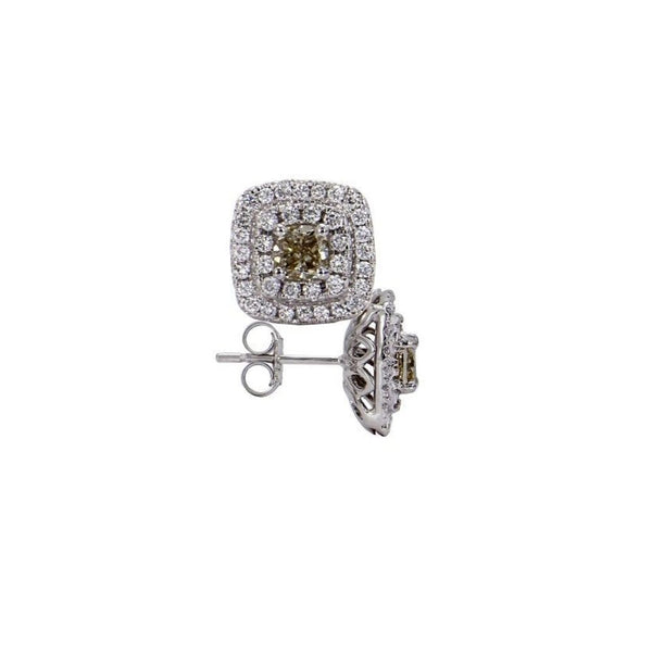 Diamond Halo Earrings