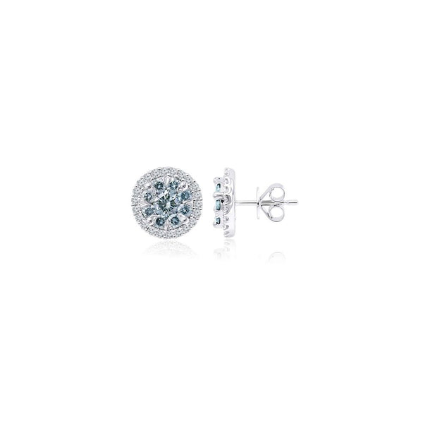 Diamond Halo Earrings