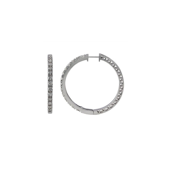 3.00 ctw. Diamond Hoop Earrings