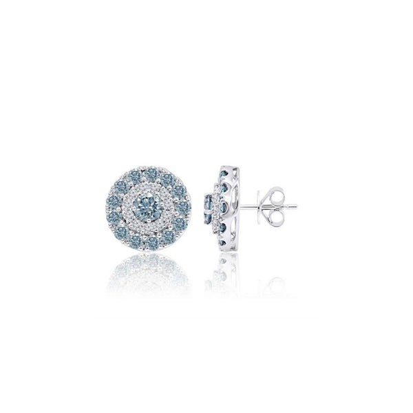 Diamond Halo Earrings
