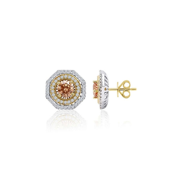 Diamond Halo Earrings