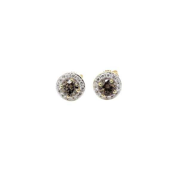 Diamond Halo Earrings