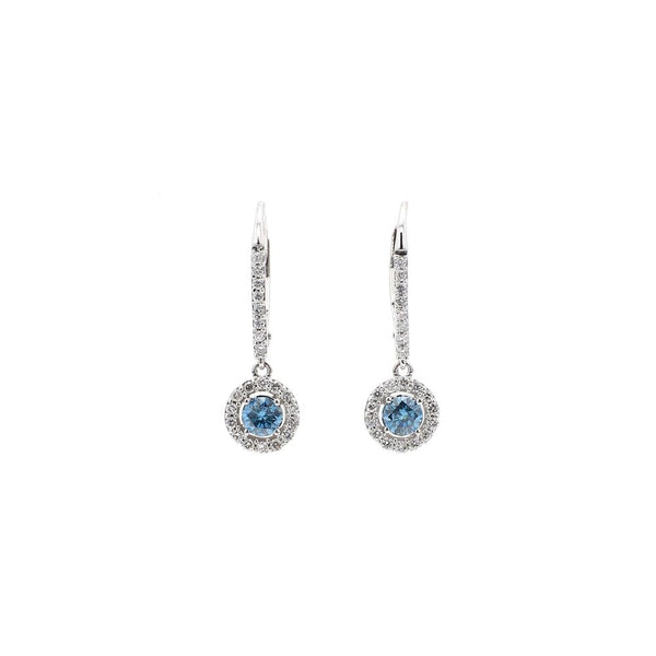 Diamond Halo Earrings