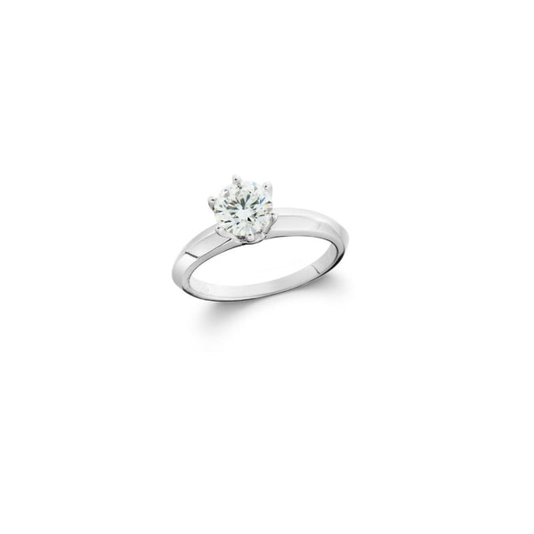 0.75 ct. Lab-Created Diamond 6 Prong Solitaire Ring in 14K White Gold
