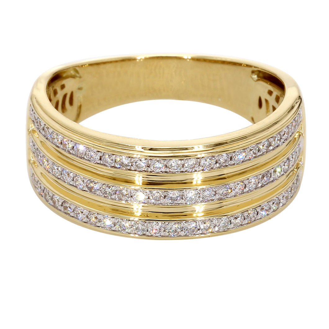 0.60 CTW Lab-Created Diamond Men's Ring in 14K Yellow Gold