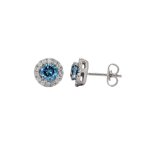 Diamond Halo Earrings