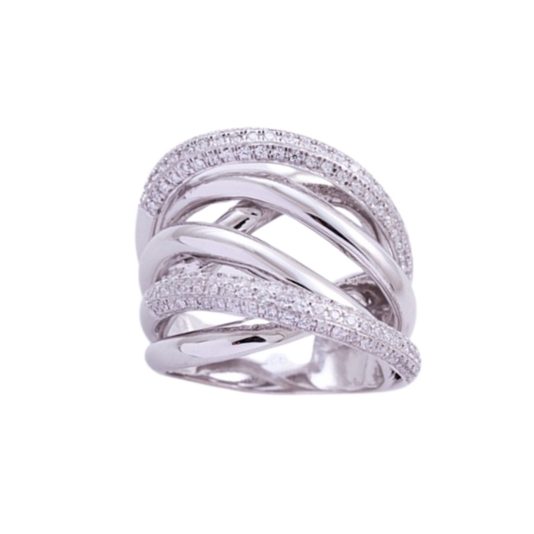 0.65 CTW. Lab-Created Diamond Ring in 14K White Gold