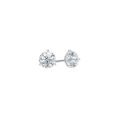Round Diamond Martini Stud Earrings - 4ctw