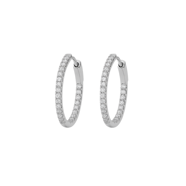 Diamond Hoop Earrings