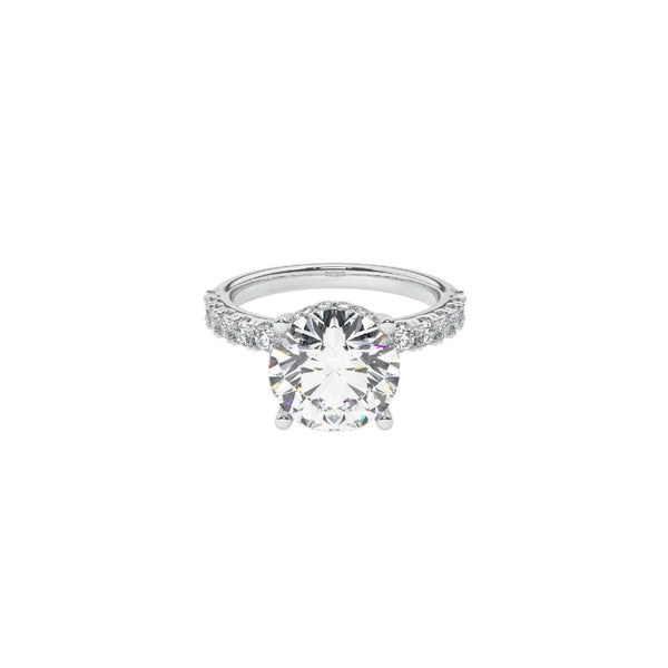 2.50 ctw. Lab-Created Diamond Ring with Hidden Halo 18k Gold