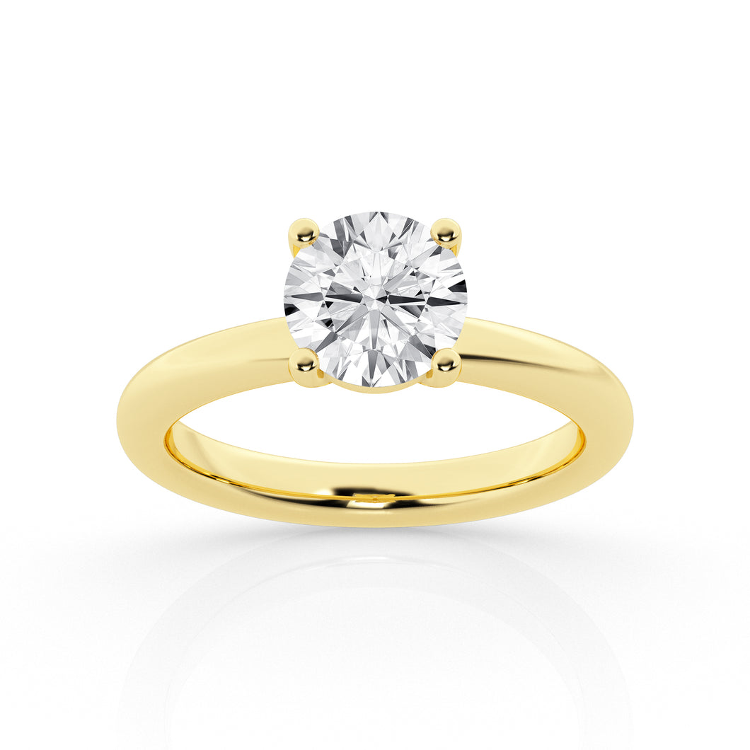 2.04 ct. Round Lab-Created Diamond Solitaire Ring in 14K Yellow Gold
