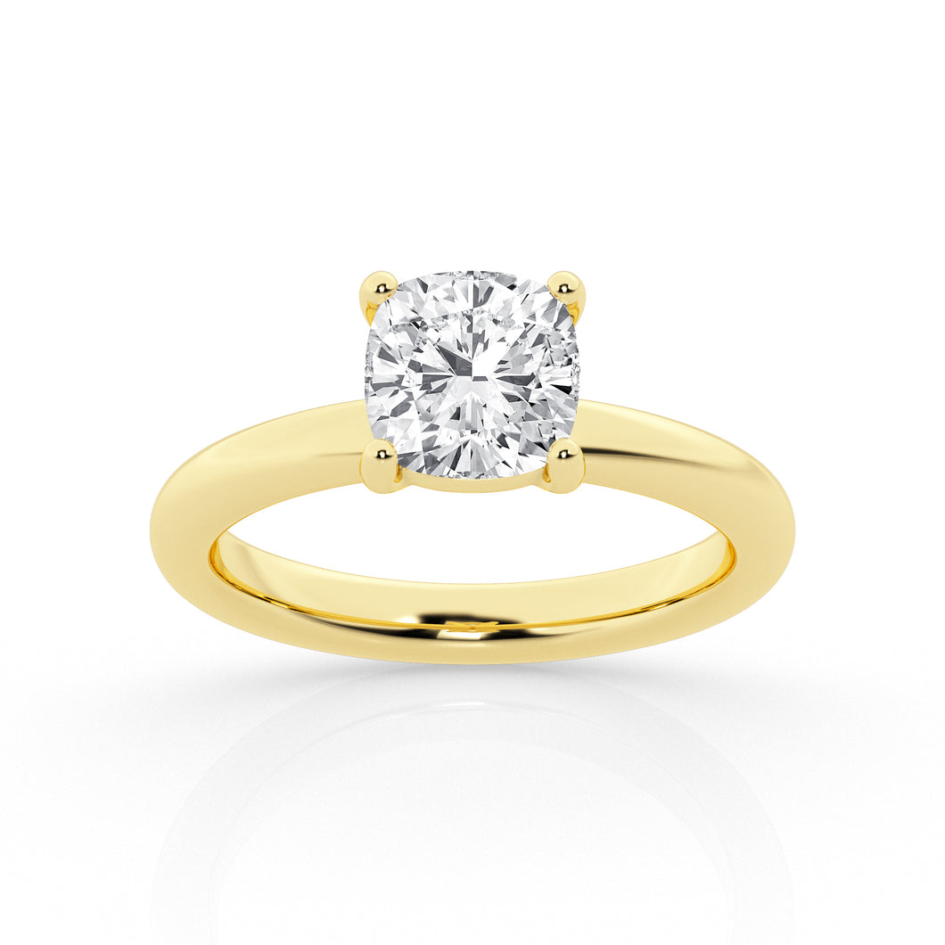 2.00 ct. Round Lab-Created Diamond Ring in 14K Yellow Gold