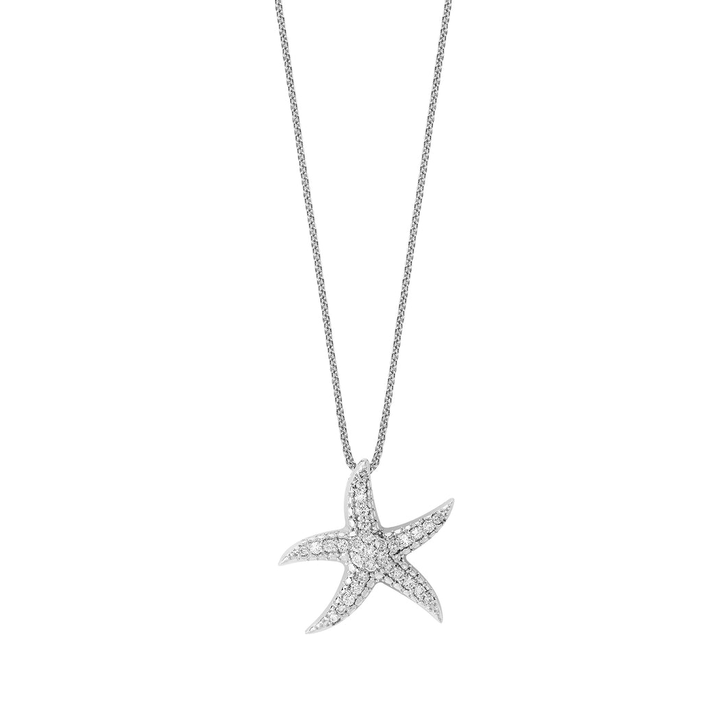 Island Vibes Starfish Pendant - 0.32 ctw. Lab-Created Diamonds Sterling Silver