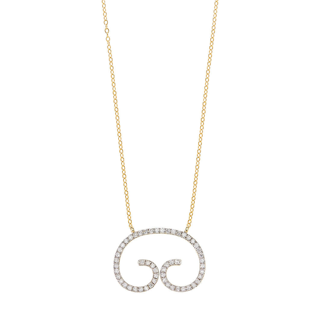 Island Vibes St. John Petroglyph Necklace - 0.35 ctw. Lab-Created Diamonds 14K Yellow Gold