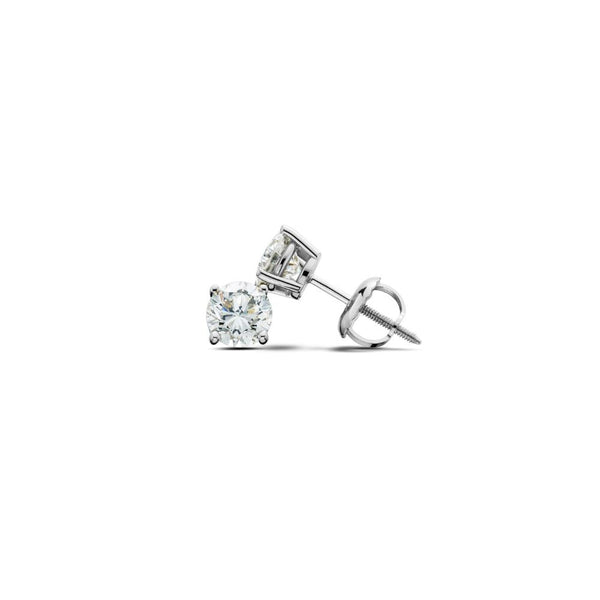 Lab-Created Diamond Stud Earrings in 14K White Gold