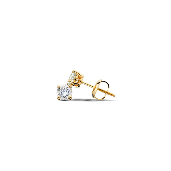 Lab-Created Diamond Stud Earrings in 14K Yellow Gold