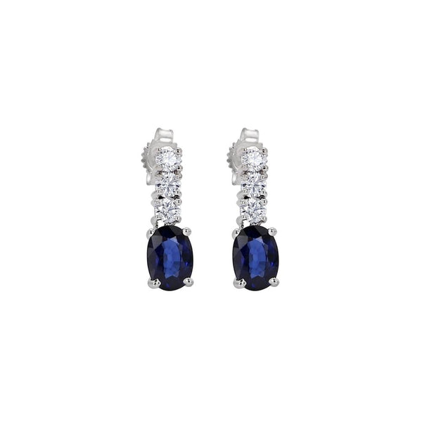 Sapphire and Diamond Earrings