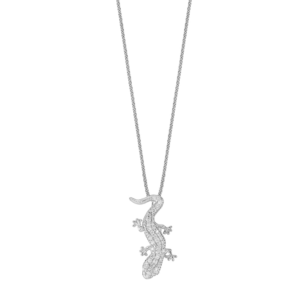 Island Vibes Lizard Pendant - 0.30 ctw. Lab-Created Diamonds Sterling Silver