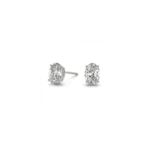 2.00 ctw. Oval Stud Earrings