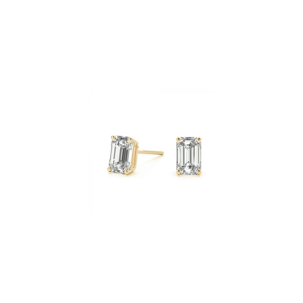 1.50 ctw. Emerald Cut Stud Earrings