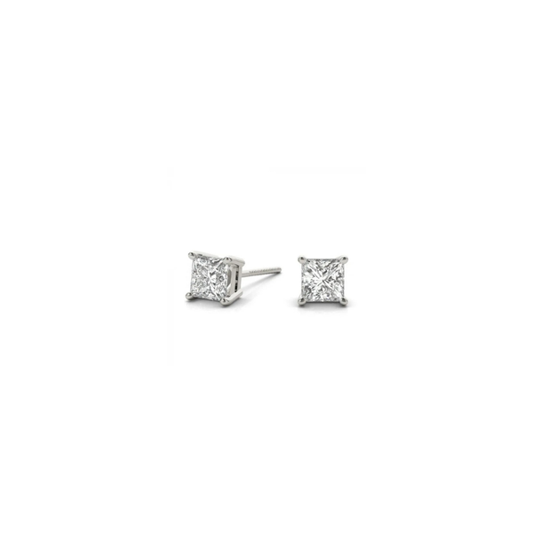 1.00 ctw. Princess Cut Stud Earrings