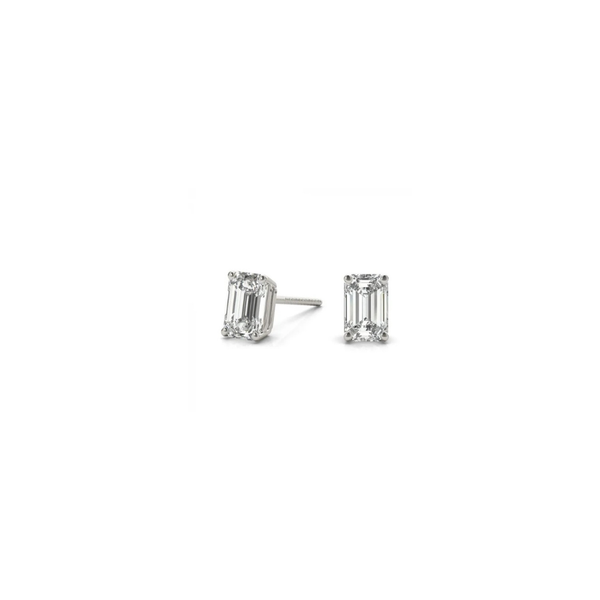 1.00 ctw. Emerald Cut Stud Earrings