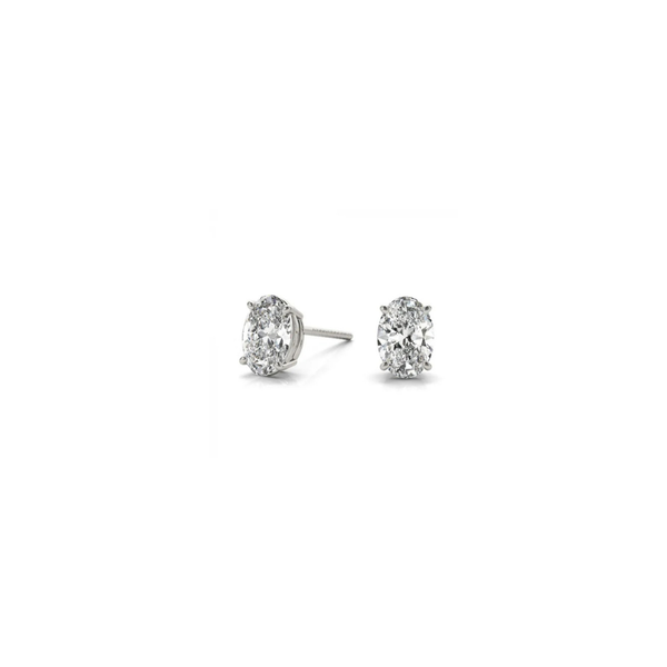1.00 ctw. Oval Stud Earrings