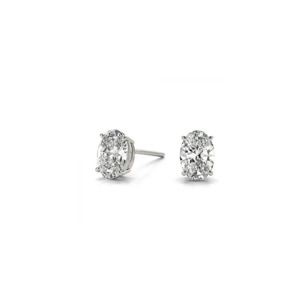 3.00 ctw. Oval Stud Earrings