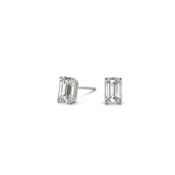 3.00 ctw. Emerald Cut Stud Earrings