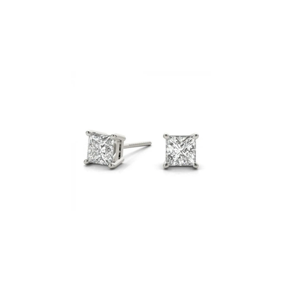 Princess Diamond Stud Earrings - 3ctw