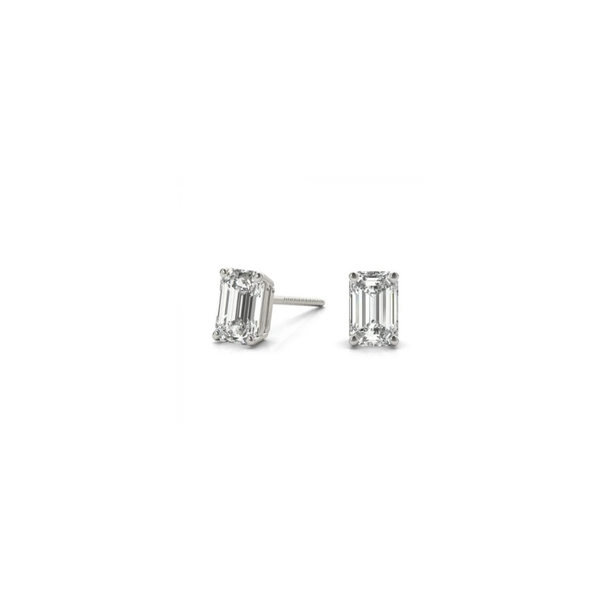 1.50 ctw. Emerald Cut Stud Earrings
