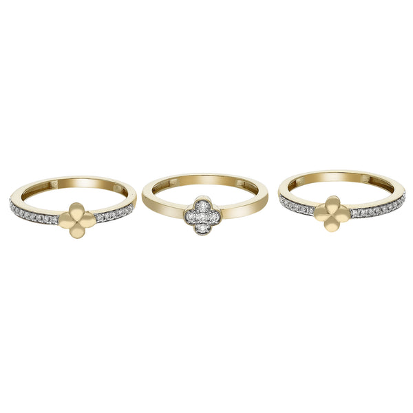 Stacking Clover Rings