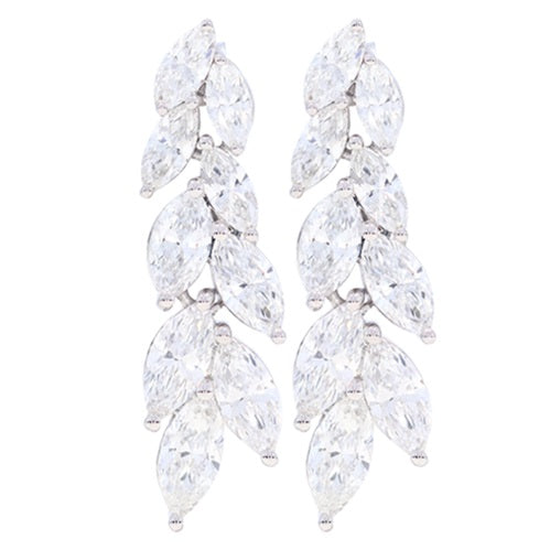6.52 ctw. Lab-Created Diamond Earrings in 14K White Gold